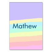 シンプルイニシャル文字モノグラムあなたの名前を追加する テーブルナンバー (裏面)