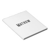 シンプルイニシャル文字モノグラムあなたの名前を追加する ノートパッド (アングル)