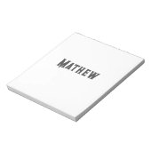 シンプルイニシャル文字モノグラムあなたの名前を追加する ノートパッド (回転)