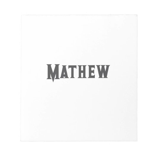 シンプルイニシャル文字モノグラムあなたの名前を追加する ノートパッド (正面)