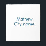 シンプルイニシャル文字モノグラムあなたの名前を追加する ノートパッド<br><div class="desc">デザイン</div>