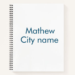 シンプルイニシャル文字モノグラムあなたの名前を追加する ノートブック