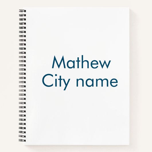 シンプルイニシャル文字モノグラムあなたの名前を追加する ノートブック (正面)