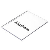 シンプルイニシャル文字モノグラムあなたの名前を追加する ノートブック (左側)