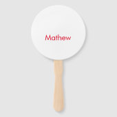 シンプルイニシャル文字モノグラムあなたの名前を追加する ハンドファン (正面)