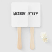 シンプルイニシャル文字モノグラムあなたの名前を追加する ハンドファン (正面&裏面)