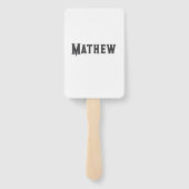 シンプルイニシャル文字モノグラムあなたの名前を追加する ハンドファン (裏面)