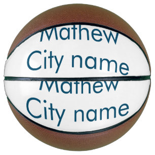 シンプルイニシャル文字モノグラムあなたの名前を追加する バスケットボール