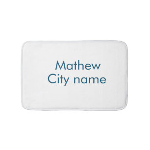 シンプルイニシャル文字モノグラムあなたの名前を追加する バスマット