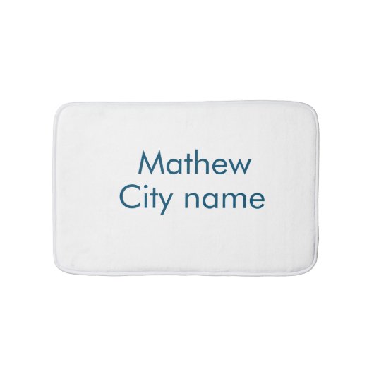 シンプルイニシャル文字モノグラムあなたの名前を追加する バスマット (正面)