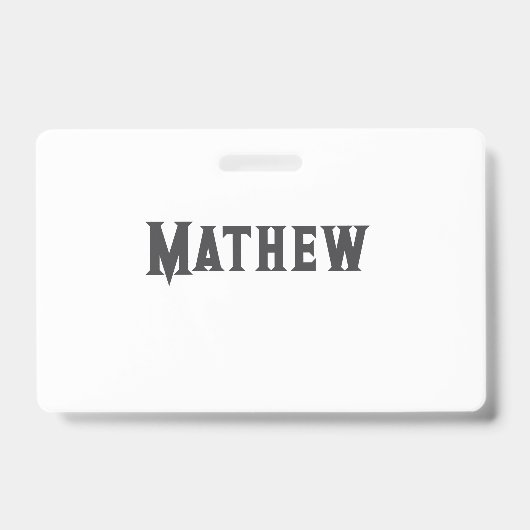 シンプルイニシャル文字モノグラムあなたの名前を追加する バッジ (正面)