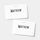 シンプルイニシャル文字モノグラムあなたの名前を追加する バッジ (正面＆裏面)