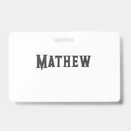 シンプルイニシャル文字モノグラムあなたの名前を追加する バッジ