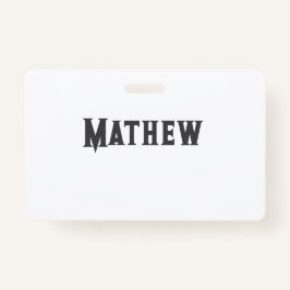 シンプルイニシャル文字モノグラムあなたの名前を追加する バッジ