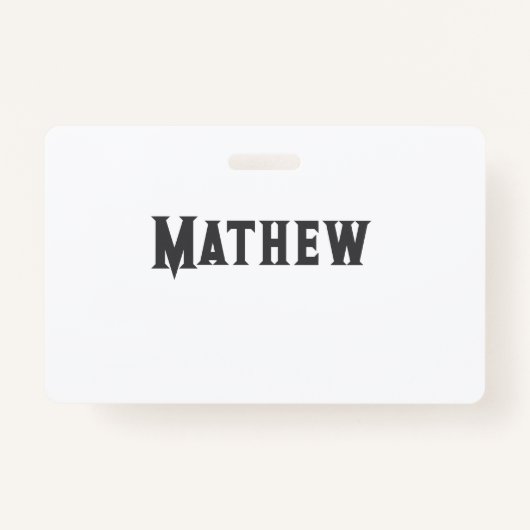 シンプルイニシャル文字モノグラムあなたの名前を追加する バッジ (正面)