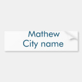 シンプルイニシャル文字モノグラムあなたの名前を追加する バンパーステッカー (正面)