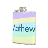 シンプルイニシャル文字モノグラムあなたの名前を追加する フラスク (左)