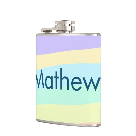 シンプルイニシャル文字モノグラムあなたの名前を追加する フラスク (左)