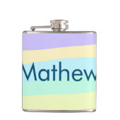 シンプルイニシャル文字モノグラムあなたの名前を追加する フラスク (正面)