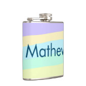 シンプルイニシャル文字モノグラムあなたの名前を追加する フラスク (右)