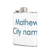 シンプルイニシャル文字モノグラムあなたの名前を追加する フラスク (左)