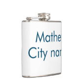 シンプルイニシャル文字モノグラムあなたの名前を追加する フラスク (右)