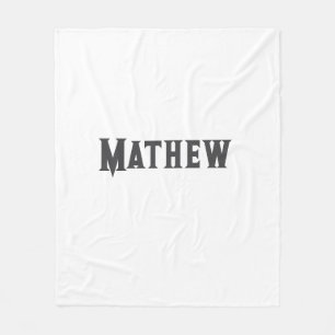 シンプルイニシャル文字モノグラムあなたの名前を追加する フリースブランケット