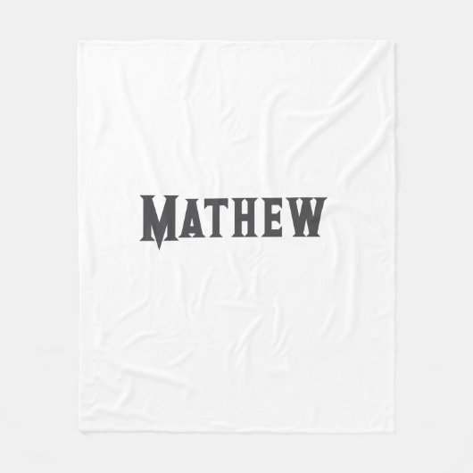 シンプルイニシャル文字モノグラムあなたの名前を追加する フリースブランケット (正面)