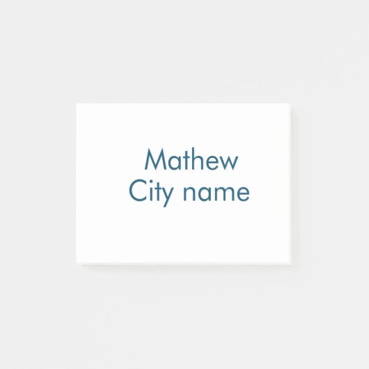 シンプルイニシャル文字モノグラムあなたの名前を追加する ポストイット (正面)