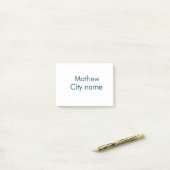 シンプルイニシャル文字モノグラムあなたの名前を追加する ポストイット (デスク上)