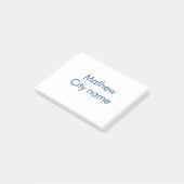 シンプルイニシャル文字モノグラムあなたの名前を追加する ポストイット (アングル)