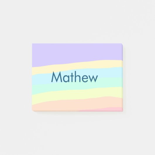 シンプルイニシャル文字モノグラムあなたの名前を追加する ポストイット (正面)