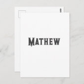 シンプルイニシャル文字モノグラムあなたの名前を追加する ポストカード (正面/裏面)