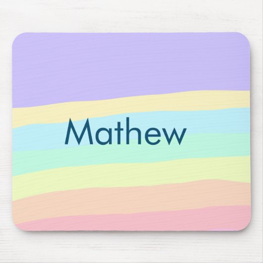 シンプルイニシャル文字モノグラムあなたの名前を追加する マウスパッド (正面)