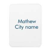 シンプルイニシャル文字モノグラムあなたの名前を追加する マグネット (縦)