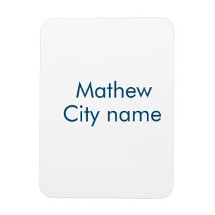 シンプルイニシャル文字モノグラムあなたの名前を追加する マグネット