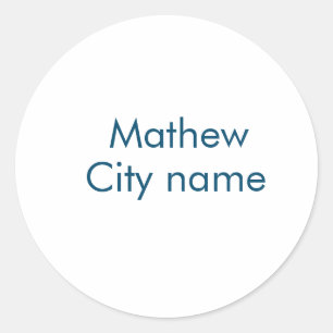 シンプルイニシャル文字モノグラムあなたの名前を追加する ラウンドシール