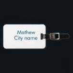 シンプルイニシャル文字モノグラムあなたの名前を追加する ラゲッジタグ<br><div class="desc">デザイン</div>