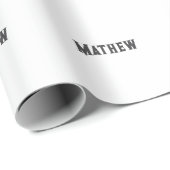 シンプルイニシャル文字モノグラムあなたの名前を追加する ラッピングペーパー (ロールコーナー)