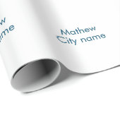 シンプルイニシャル文字モノグラムあなたの名前を追加する ラッピングペーパー (ロールコーナー)