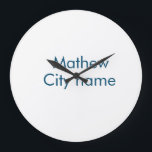 シンプルイニシャル文字モノグラムあなたの名前を追加する ラージ壁時計<br><div class="desc">デザイン</div>