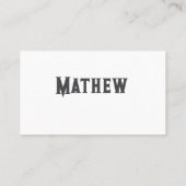 シンプルイニシャル文字モノグラムあなたの名前を追加する 名刺 (裏面)