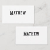 シンプルイニシャル文字モノグラムあなたの名前を追加する 名刺 (正面/裏面)