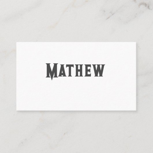 シンプルイニシャル文字モノグラムあなたの名前を追加する 名刺 (正面)