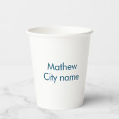 シンプルイニシャル文字モノグラムあなたの名前を追加する 紙コップ (裏面)
