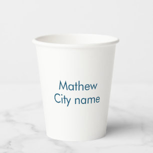シンプルイニシャル文字モノグラムあなたの名前を追加する 紙コップ