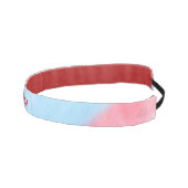 シンプルイニシャル文字モノグラムあなたの名前を追加赤b アスレチックヘッドバンド (右)