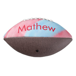 シンプルイニシャル文字モノグラムあなたの名前を追加赤b アメリカンフットボール