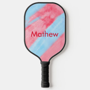 シンプルイニシャル文字モノグラムあなたの名前を追加赤b ピックルボールラケット