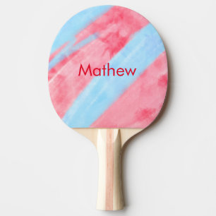シンプルイニシャル文字モノグラムあなたの名前を追加赤b 卓球ラケット